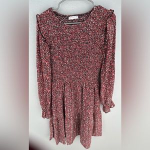 Ruffled Dress Pink Floral *Lightweight*
